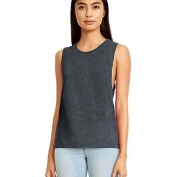 NEXT LEVEL heather gray festival muscle tee muscle tank Medium NWOT - Picture 1 of 9